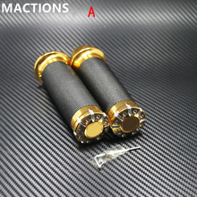1Pair Motorcycle 1"25mm Gold Aluminum CNC Handle Bar Hand Grips For Harley Sportster Touring Dyna Softail Custom 2024 - buy cheap