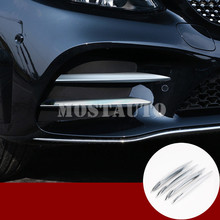 For Benz C Class W205 S205 ABS Front Bumper Grille Fog Light Trim Cover 2019-2021 Car Accessories Interior Car Decor Car Trim 2024 - buy cheap