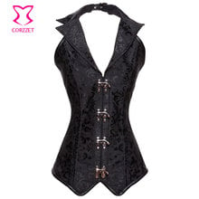 Black Steampunk Corselet Overbust Waist Slimming Corsets Long Corset Sexy Gothic Clothing Espartilhos E Corpetes Emagrecimento 2024 - buy cheap