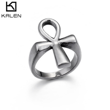 Egyptian Ankh Finger Rings Women Jewelry Stainless Steel  Charm Punisher Couple Rings For Men  Size 8-12  Accessories New Gift 2024 - buy cheap