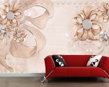 Жемчужный Цветок Рельеф 3d обои фрески papel де parede для гостиной ТВ диван настенная спальня кухня ресторан кафе бар 2024 - купить недорого
