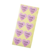 100 unids/lote de pegatinas de papel de diseño romántico Vintage de la serie "Thank you" para productos hechos a mano 2024 - compra barato