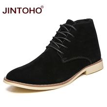 JINTOHO 2018 New Mens Winter Shoes Fashion Men Pig Suede Boots Pointed Toe Casual Men Shoes Winter Men Boots Cheap Male Boots 2024 - buy cheap