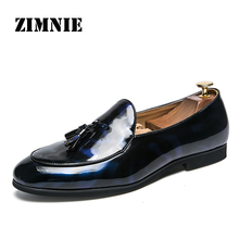 ZIMNIE New Patent Leather Shoes Men Casual Shoes 2021 Fashion Men Loafers Soft Driving Shoes Men's Handmade Chaussure Homme 2024 - buy cheap