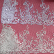 Delicate 1meter 24cm Sequins Ivory, White Fabric Flower Venise Venice Lace Trim Applique Sewing Craft for Wedding Dec. LW0261 2024 - buy cheap