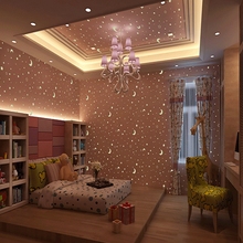 Papel tapiz luminoso para habitación de Chico, rollo de estrellas, Luna, fluorescente para techo 2024 - compra barato