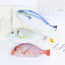 Criativo peixe lápis caso etui bonito tecido lápis sacos caixa kawaii caneta caso para meninas coreano artigos de papelaria material escolar 2024 - compre barato