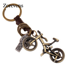 LETAPI Fashion Creative Men And Women Small Gifts Key Ring Retro Alloy Simple Bike Key Chain Leather Pendant Accessories 2024 - buy cheap