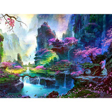 Full Drill 5D DIY Diamond Embroidery Scenery Mountain and Water Needlework Diamond Painting Cross Stitch For office decoration 2024 - buy cheap