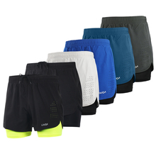 Lixada Running Shorts Quick Drying Men's 2-in-1 Breathable Active Training Exercise Jogging Cycling Shorts with Longer Liner 2024 - buy cheap