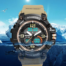 BOAMIGO-relojes deportivos militares para Hombre, pulsera de cuarzo, LED, Digital, resistente al agua y a los golpes 2024 - compra barato