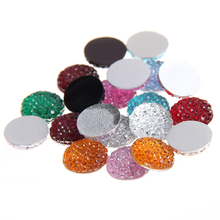 12mm 200 pçs contas de resina muitas cores redonda flatback não hotfix scrapbook strass uso cola diy artesanato jóias arte acessórios 2024 - compre barato