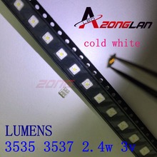 Lúmenes originales LED 3535, cuentas de luz blanca fría de alta potencia de 2,4 W, 3V, para aplicación de retroiluminación de TV LCD, 80 Uds. 2024 - compra barato