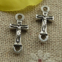 390 шт., тибетское серебро крестовые Разъемы 18x8x3 мм #4389 2024 - купить недорого
