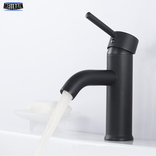 Grifo de baño de latón negro mate, mezclador de un solo orificio caliente y frío, mezclador de agua redondo Simple, grifo de inodoro de un solo mango 2024 - compra barato