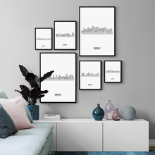 Quadros minimalistas para sala de estar, arte em tela, impressão de linha, poster nórdico 2024 - compre barato