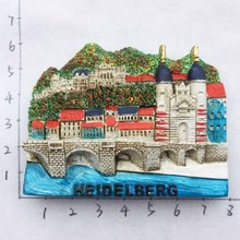 Adesivos magnéticos para turista heidelberg, suvenir de turista com geladeira 2024 - compre barato