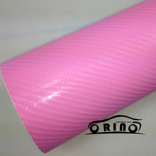 Adesivo de fibra de carbono 4d rosa, fibra de vinil para carro, envoltório com canais de ar, cobertura de adesivo de fibra de carbono para automóveis, 1.52*30m/rolo 2024 - compre barato
