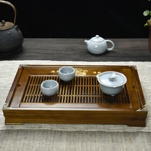 Cajón de trompeta de madera maciza, plato de té de kung-fu, regalo personalizado, 43,5 6,5 cm x 28, venta directa de fábrica 2024 - compra barato