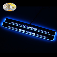 SNCN 4PCS Acrylic Moving LED Welcome Pedal Car Scuff Plate Pedal Door Sill Pathway Light For Mitsubishi Outlander 2013 - 2018 2024 - buy cheap