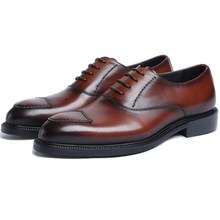 Модная обувь черного и коричневого цвета; мужская деловая модельная обувь; оксфорды из натуральной кожи; обувь для выпускного; Мужская Свадебная обувь 2024 - купить недорого