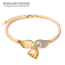 Neoglory austrian cristal auden strass pulseiras luz amarelo cor do ouro para jóias femininas 2020 he1 he-y qc 2024 - compre barato