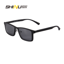 Gafas de sol cuadradas de Metal polarizadas, anteojos de sol con Clip, montura graduada a la moda, lentes de visión nocturna para Conductor, doble uso, 9913 2024 - compra barato