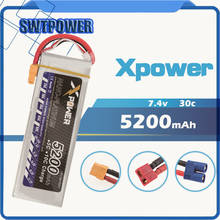 2Pcs Xpower 7.4V 5200mAh Lipo Battery 30C 2S Battery 2S LiPo 7.4 V 5200 mAh 30C 2S Lithium-Polymer Batterie For RC car 2024 - buy cheap