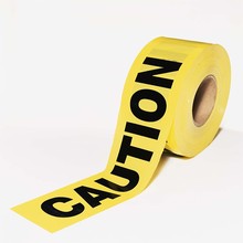 7.5cm x 100M /roll Yellow Caution Tape No Adhesive Warning Tape Safety Barrier Barricade Photo photography Props Tapes 2024 - buy cheap