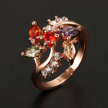 Женские свадебные кольца Emmaya, кольца цвета розового золота с фианитом класса ААА, ювелирные изделия для подарка 2024 - купить недорого