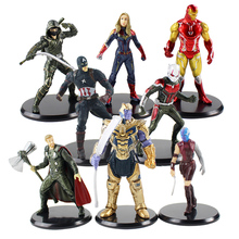 Экшн-фигурки героев «Endgame», Thanos Iron Man, Thor, Captain America, Carol, Ant-Man, модель игрушек, 8 шт./лот 2024 - купить недорого