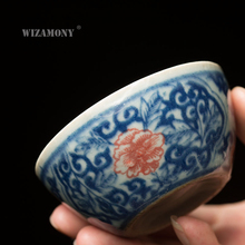 WIZAMONY-vajilla de porcelana china pintada a mano, cuenco de porcelana china de jingdezhen, té de celadón, 55ML 2024 - compra barato