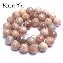 Natural Beads Faceted Sun Stone Round Loose Beads 15"Strand 6/8/10/12mm For DIY Making Bracelet Necklace Jewelry wholesale 2024 - buy cheap