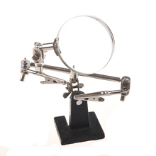 Useful Magnifying glass Third Hand Soldering Soldering Iron Stand Helping magnifying tool with a silver clip 2024 - buy cheap