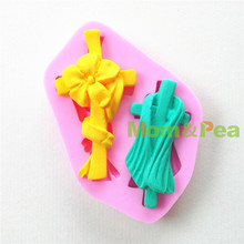 Mom&Pea 0676 Free Shipping Dressed Cross Shaped Silicone Mold Cake Decoration Fondant Cake 3D Mold 2024 - buy cheap