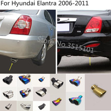 Corpo do carro styling tampa tubo silenciador do escape ponta da cauda tomada de dedicar 1 pcs Para Hyundai Elantra 2006 2007 2008 2009 2010 2011 2024 - compre barato
