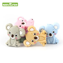 KEEP&GROW 6Pc Food Grade Koala Silicone Beads DIY Animal Baby Teether Bead Infant Baby Products Silicone Charm Kids Teething Toy 2024 - buy cheap