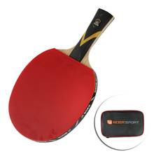 Table Tennis Racket+Carry Bag Ping Pong Rubber New Player Finished Rackets Racquet Sports Horizontal Grip Ping Pong Racket 2024 - buy cheap