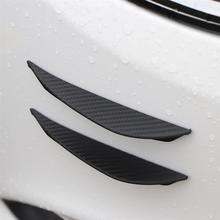 4Pcs/set Carbon Fiber Car Spoiler Canards Fit Front Bumper Lip Splitter Car-styling Fin Auto Body Kit Auto Accessories New 2024 - buy cheap