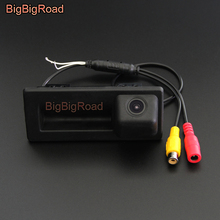 BigBigRoad Car Trunk Handle Rear View Parking CCD Camera For Volkswagen Golf MK7 5G / SEAT Leon MK3 5F 2013 2014 2015 2016 2017 2024 - buy cheap