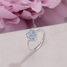 Женское кольцо из серебра 925 пробы с натуральным топазом 5 х7 мм 2024 - купить недорого