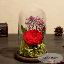 Rosa preservada fresca, cubierta de cristal, Rosa eterna inmortal para el Día de San Valentín, Navidad, boda, cumpleaños 2024 - compra barato