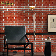 beibehang papel de parede. PVC grey 3d brick wallpaper for walls nature 3d wall paper red brick wallpaper roll 2024 - buy cheap