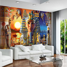Papel de pared de beibehang 3d para el hogar, panel mural de arte para restaurante, arte antiguo de estilo egipcio 2024 - compra barato