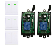 Interruptor com controle remoto sem fio, receptor e transmissor de painel de parede, corredor, quarto, luzes de teto, cc 9v, 12v, 24v, 1 canais, 1 canais