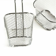Home Stainless French Fries Stainless Steel Mini French Fry Serving Basket Mini Square Fry Basket Present Fried Food 2024 - buy cheap