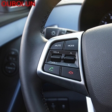 OUBOLUN accesorios para molduras interiores para Hyundai ix25 Creta 2015-2018 ABS cromado volante decoración botones cubierta 2024 - compra barato