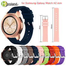 20mm Silicone Watchband For Samsung Galaxy Watch 42mm Replacement smart watchstrap for Samsung Gear S2 Bracelet stripe 2018 new 2024 - buy cheap
