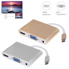 3in1 USB 3.1 Type C to HDMI VGA + 3.5mm Audio Adapter 1080P Video Converter For Macbook Google Chromebook Pixel to TV/Projector 2024 - buy cheap