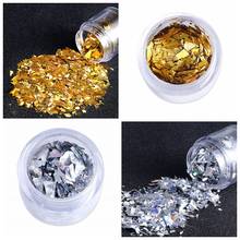10g 3D Holographic Glitter Sequins Silver & Gold Holo Nail Glitter Sequins Sparkly Flakes For DIY Nail Tips Decorations PLA01-4# 2024 - buy cheap